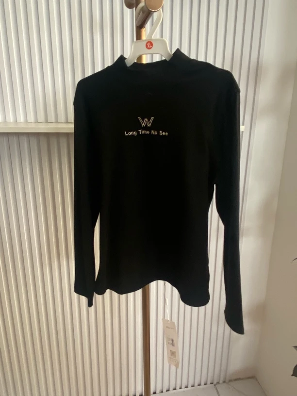 [H4233黑色小衫]长袖镂空气质夏季休闲迷彩印花豹纹