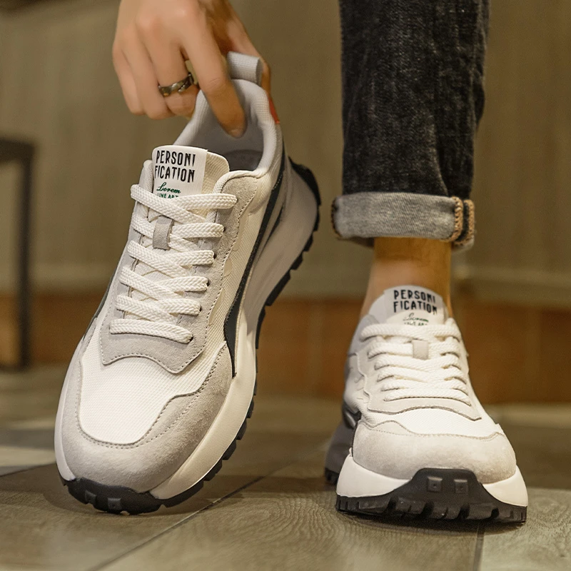 2025新款男鞋夏季网面透气防滑运动跑步潮流百搭男士休闲阿甘潮鞋