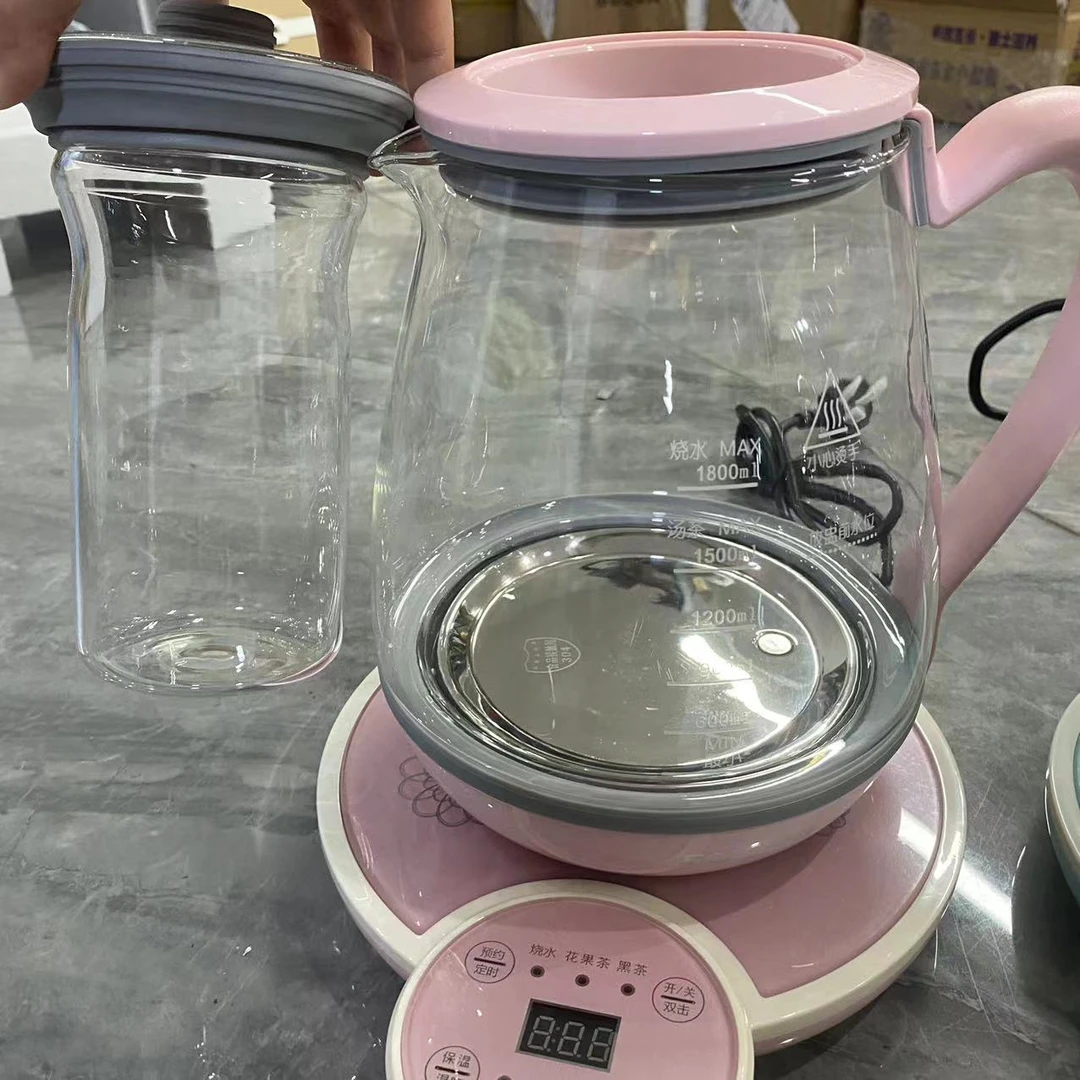 JK360 隔水炖养生壶全自动加厚玻璃花茶壶（颜色随机30天试用）