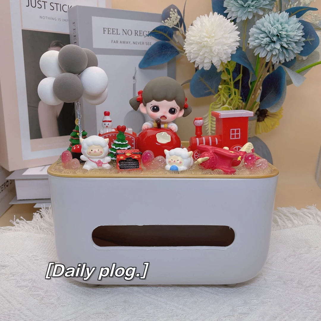 【纸巾盒】创意潮玩diy手工制作奶油胶摆件