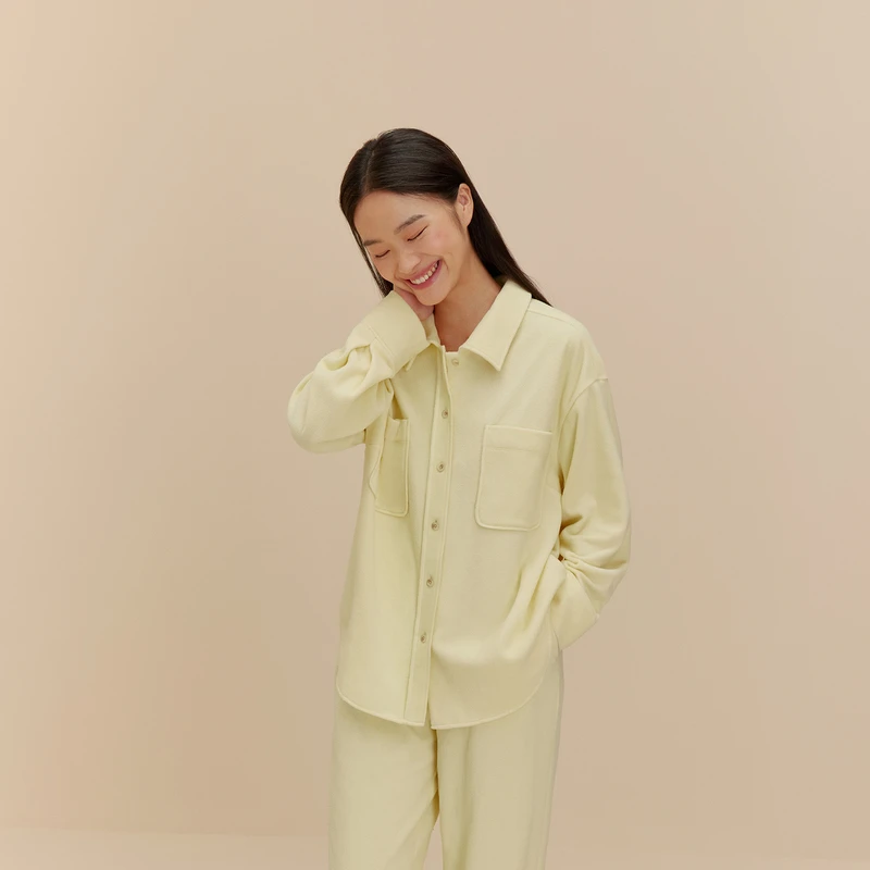 【绒感宽松家居服套装】NEIWAI/内外针织休闲睡衣/锥形睡裤套装时尚