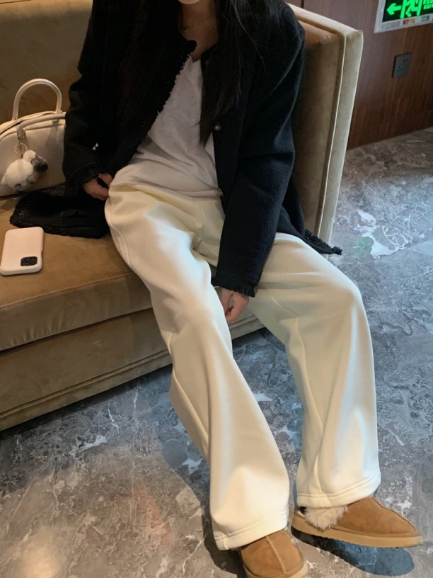 今年继续陪你过冬 返场保命裤子加绒运动裤阔腿裤拖地百搭休闲裤
