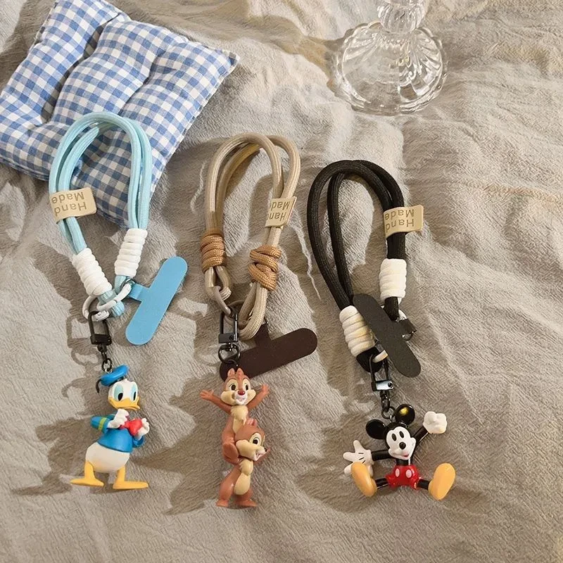 个性ins唐老鸭件手机壳挂链手腕绳短款挂件女旋转吊坠手环挂绳