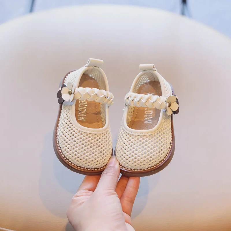 ABC镂空包头0-3岁小童公主鞋宝宝鞋子透气软底婴儿学步鞋女童鞋