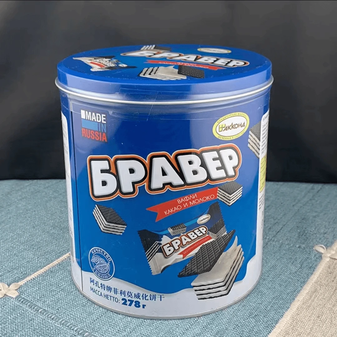 俄罗斯进口阿孔特菲利莫/冰淇淋/奶酪/牛奶威化饼干278g