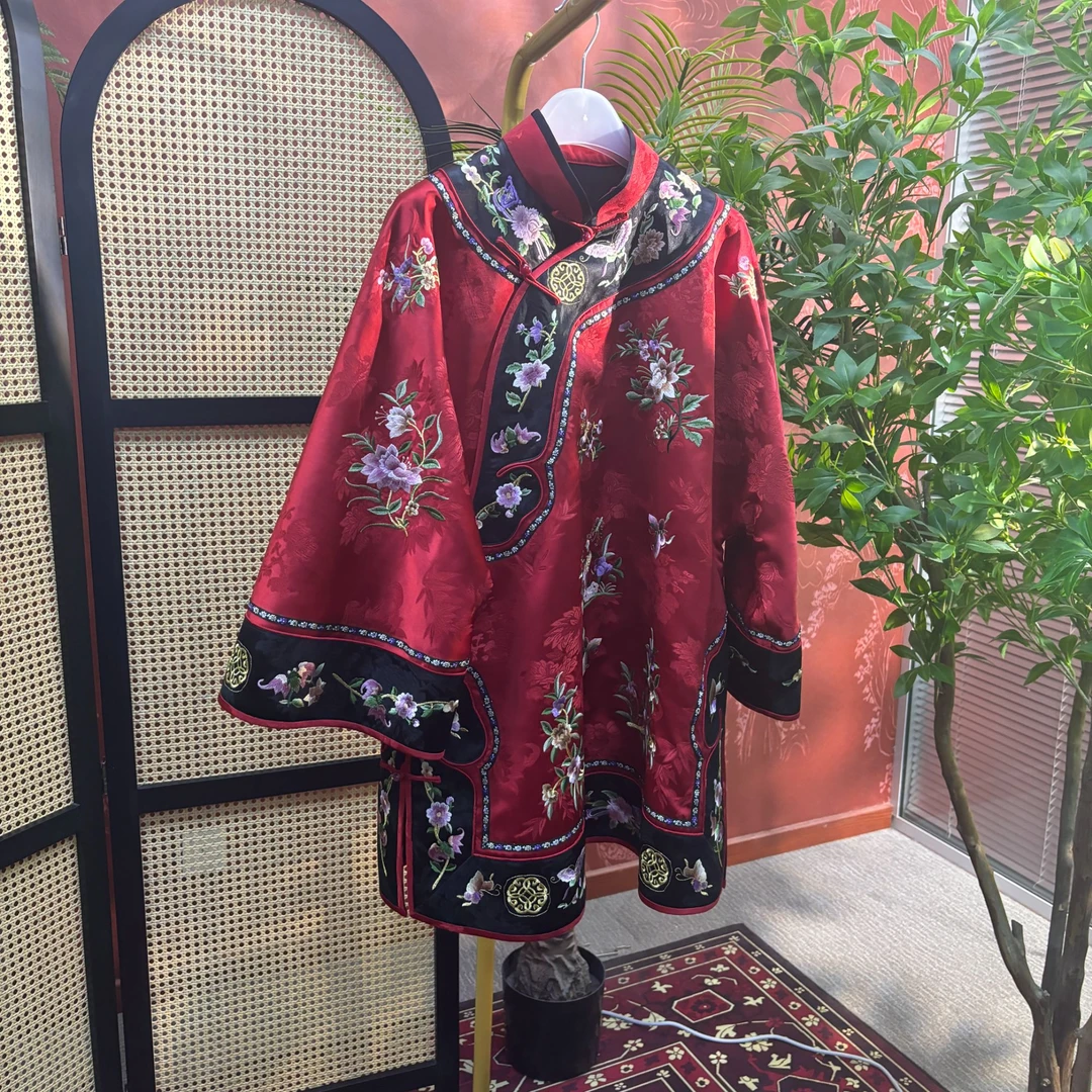 240002素女馆新品复古新中式重工刺绣太太服