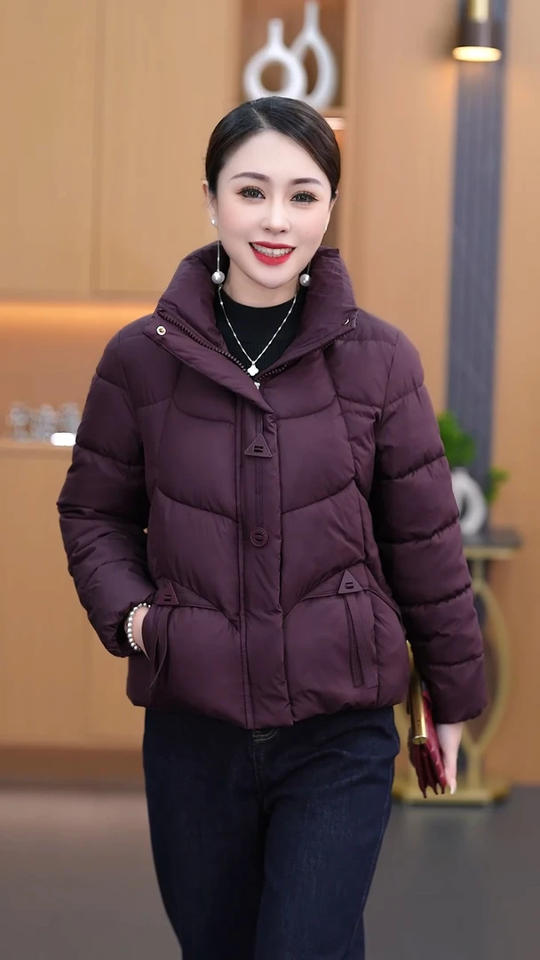 显瘦短款加厚保暖棉服2024年冬季洋气时尚百搭韩版宽松休闲上衣2