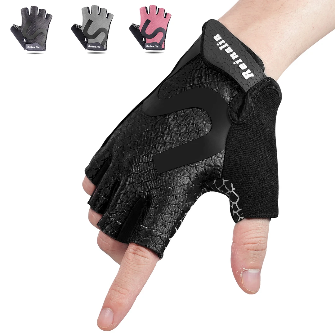 骑行手套春夏透气薄款防滑骑行耐磨半指速干户外运动