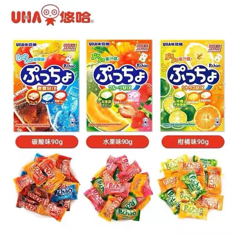味觉 什锦软糖90gx3包水果味橡皮糖QQ糖口嚼糖果解馋休闲小零食品