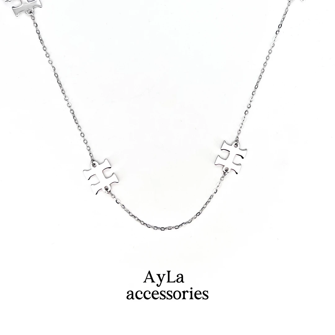 坠链均925银 【艾拉饰品】字母H【五金女孩】项链AL469