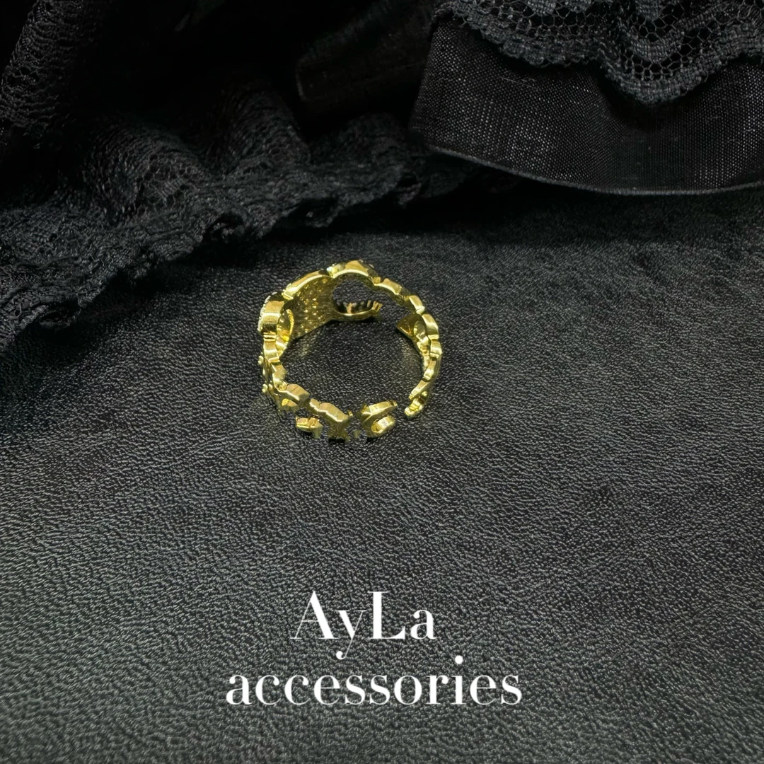 铜合金合成锆石戒指 【艾拉饰品】凯旋门【五金女孩】戒指AL133/AL136
