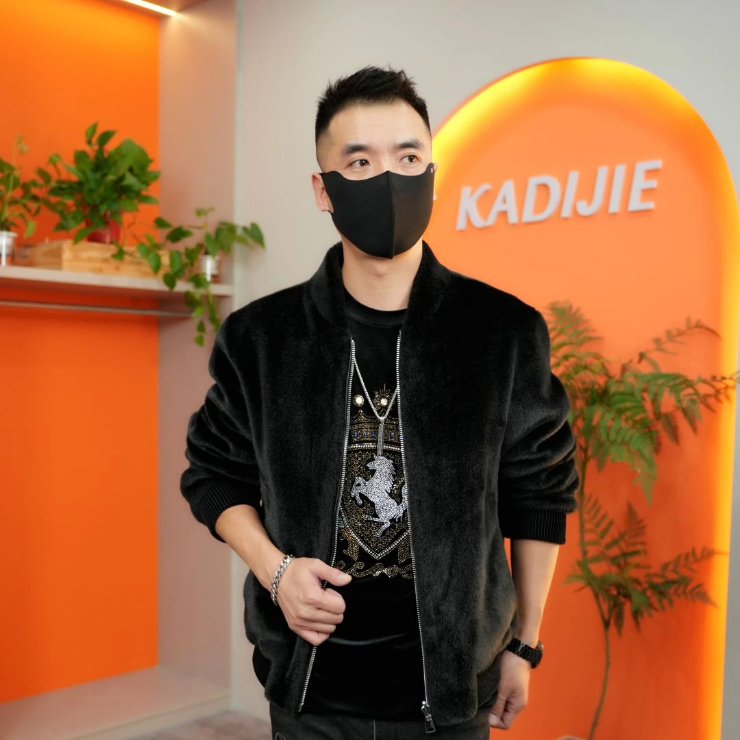 【棒球领貂绒外套】圆领宽松男装2023秋冬中老年爸爸装男士休闲长袖