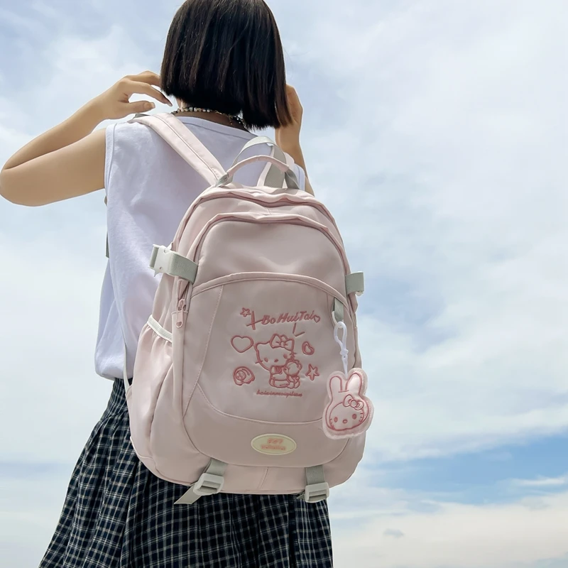 2024新款日系ins甜美少女书包学院风高中大学生双肩包宝藏背包女