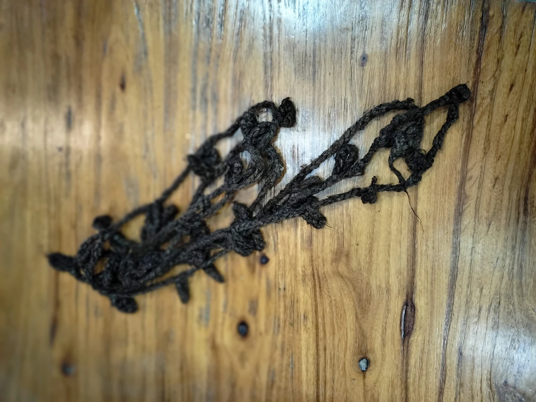 手工编织植物染色一百的柞蚕丝小围巾