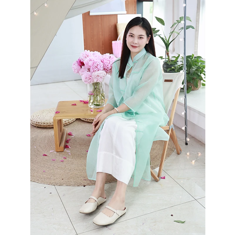 【抖音专属】长款旗袍开衫（23707228-井天）