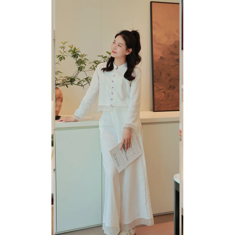 【抖音专属】 中式上衣（21705055-皦玉）