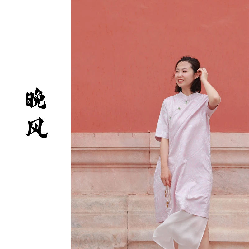 【抖音专属】晚风-斜襟连衣裙（24707711-无尽夏）