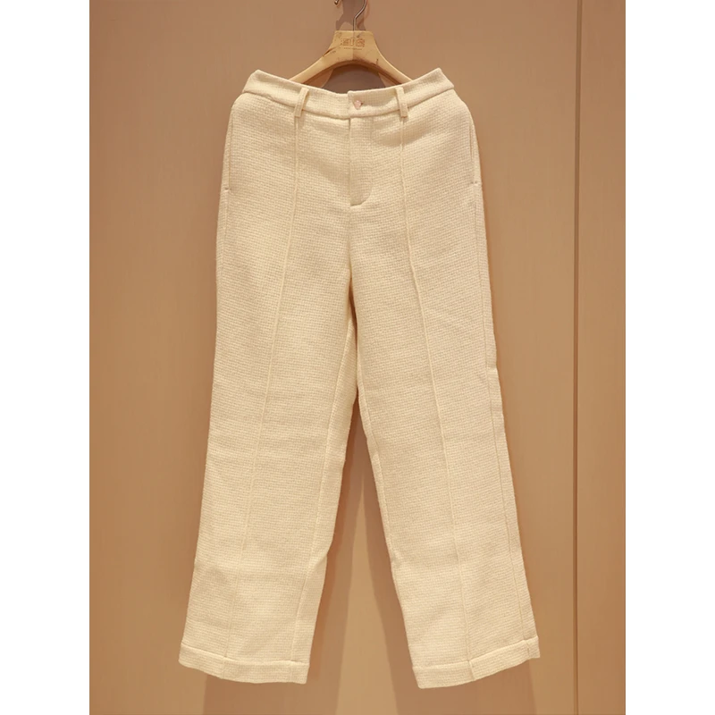 【抖音专属】高腰休闲裤（24709014-凝脂）