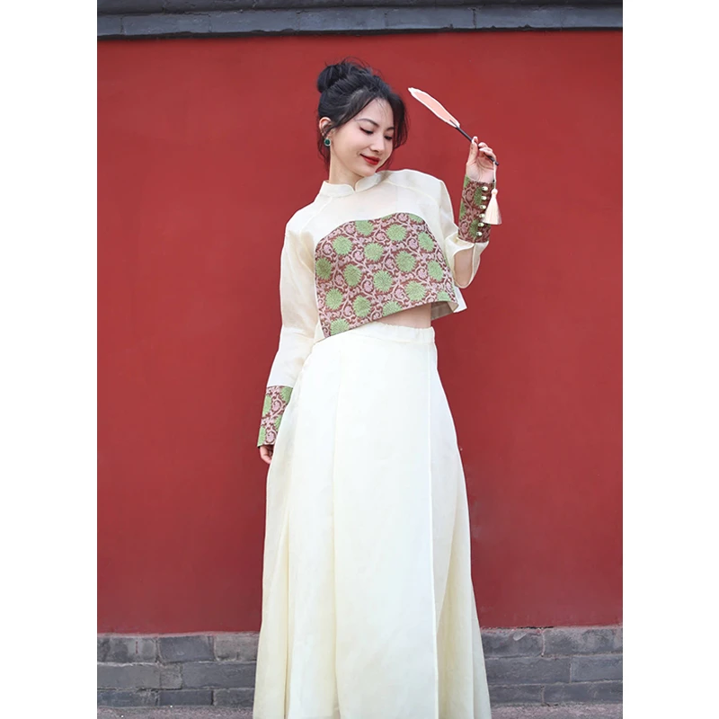 【抖音专属】上衣（中式小衫-23710149-凝脂）