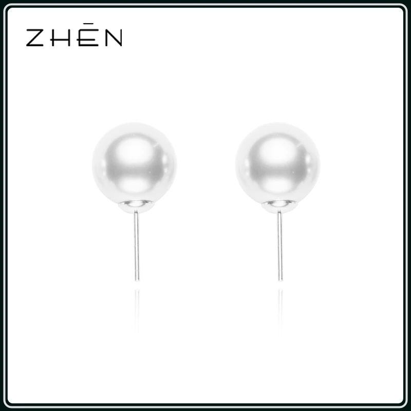 臻丰毓珠宝 925银耳饰 【光影精灵】14mm大点位耳钉百搭简约