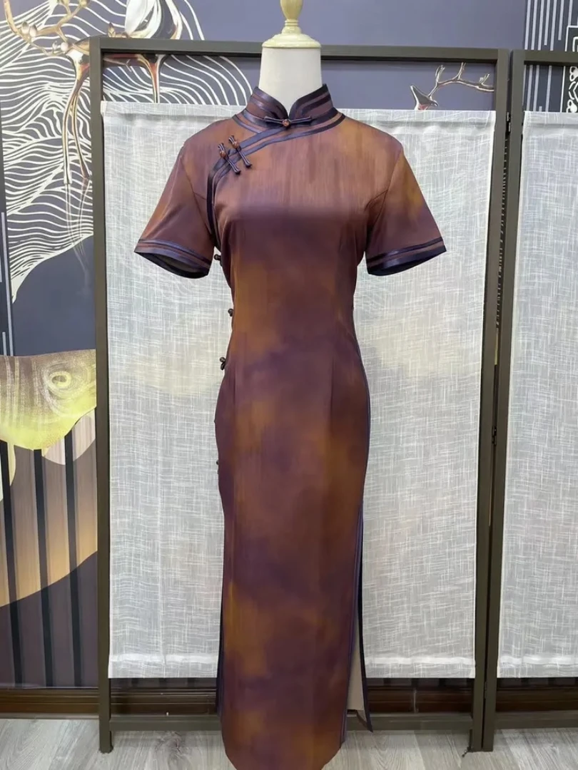 【云雾】2024夏季新款复古百搭优雅大方日常淑女旗袍