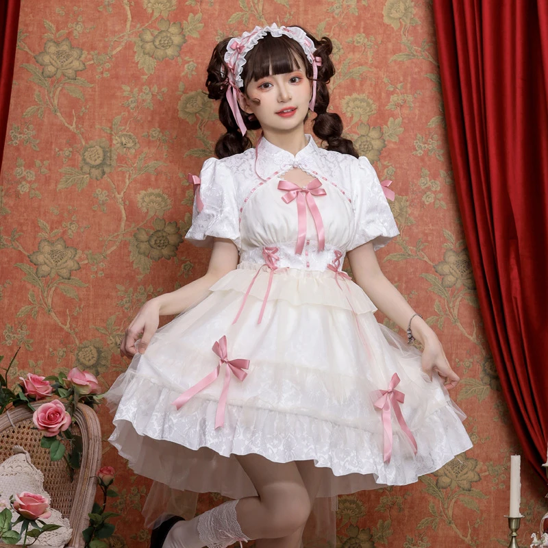 桔子lolita裙原创正版恋芙曲洛丽塔洋装短袖op日常轻lo裙全款