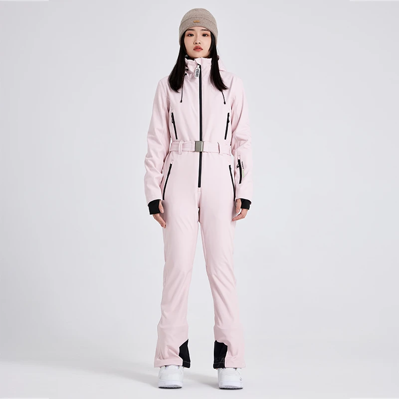 新款连体女款防风保暖滑雪服透气防寒男显瘦修身时尚连体滑雪衣裤