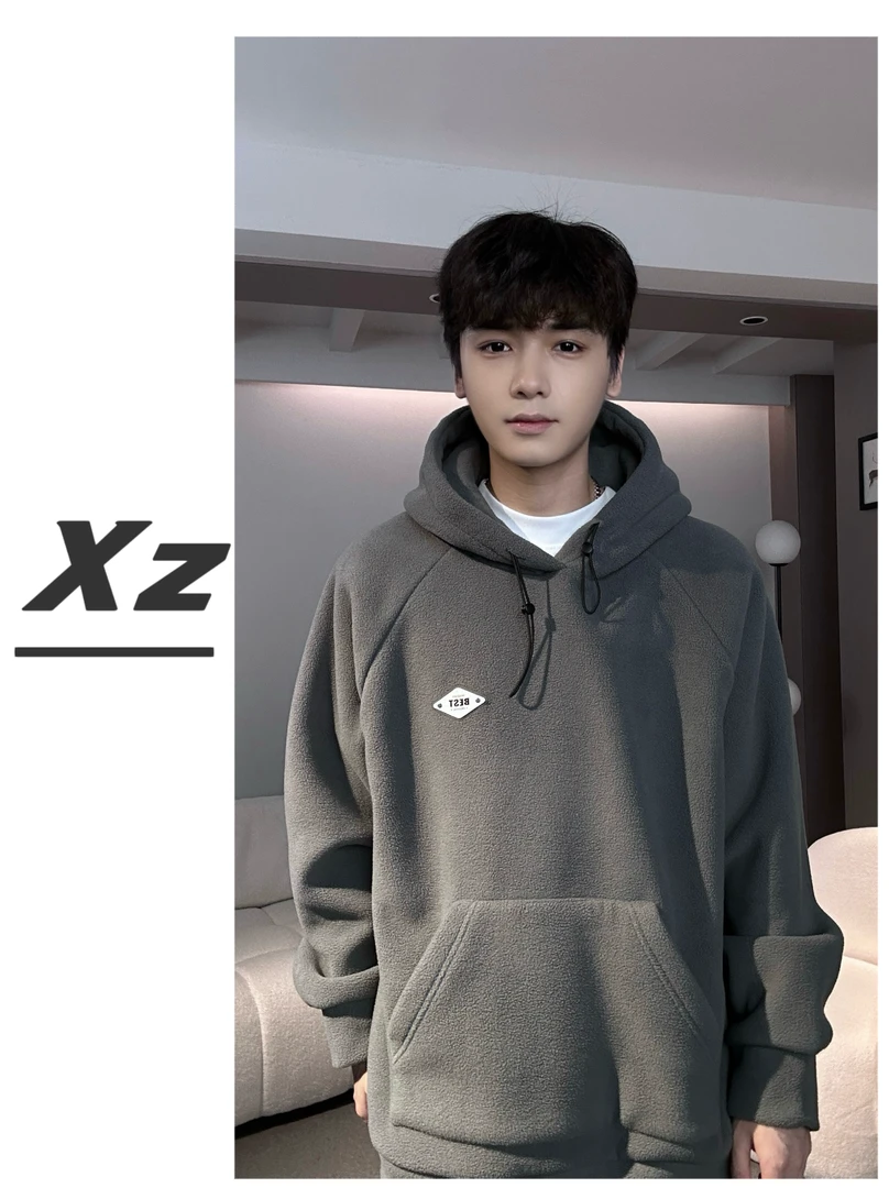（XIAOZHE）秋冬季加厚卫衣时尚百搭套头宽松长袖休闲带帽卫衣W-757