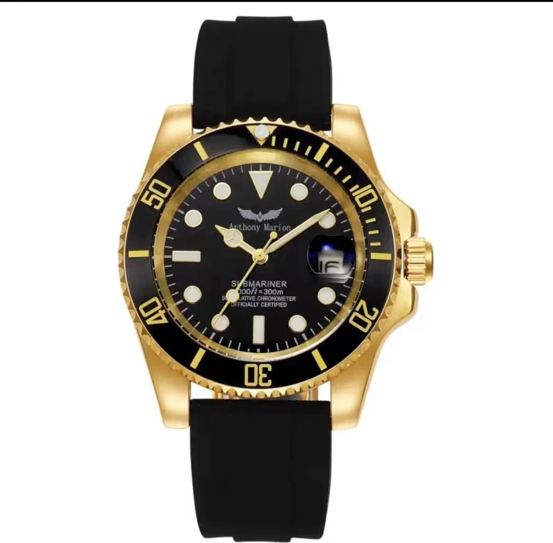 【金】全新未使用 （工厂直发）Anthony Marion时尚自动机械男士腕表