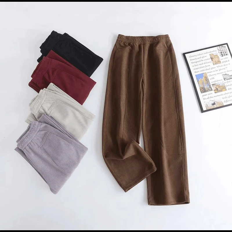 四色厚直筒裤女款