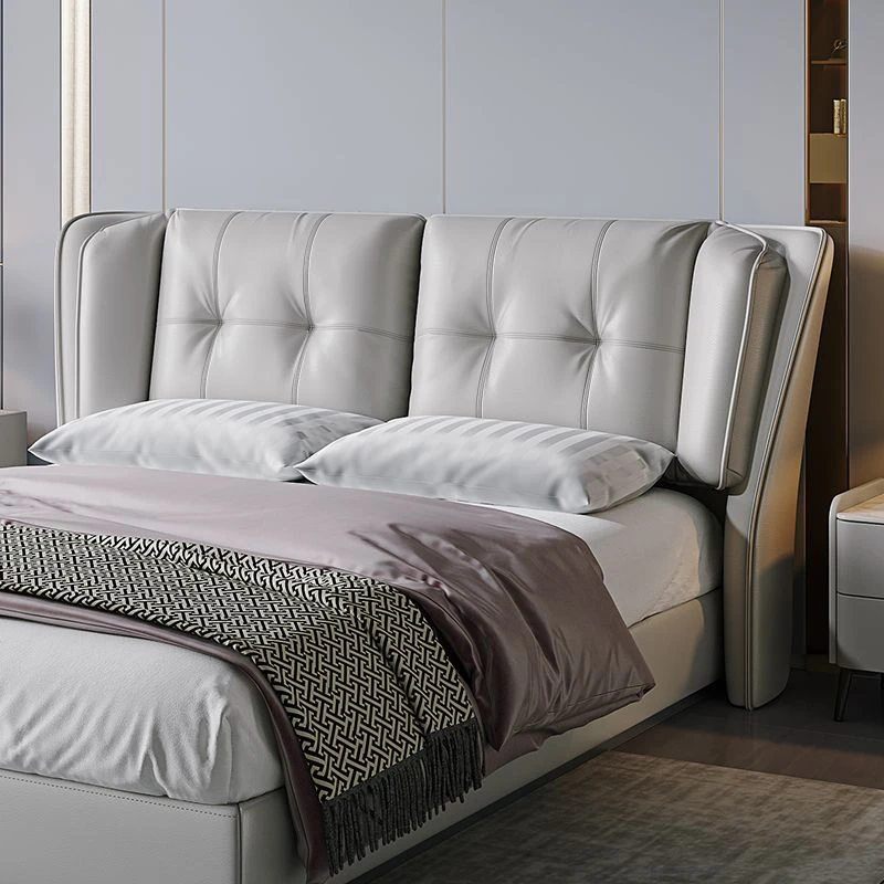 床头靠垫软包榻榻米双人大靠背垫免洗科技布实木床套床头罩简约