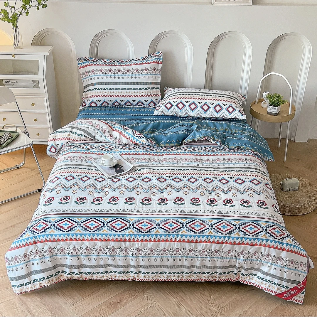 【新疆包邮】恩都拉语双人被套四件套磨毛双面防滑加厚榻榻米单人