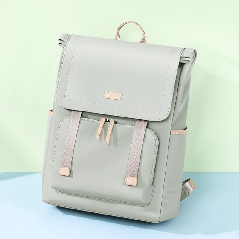 POLO背包女双肩包女大学生书包双肩背包大容量16寸电脑包笔记本包