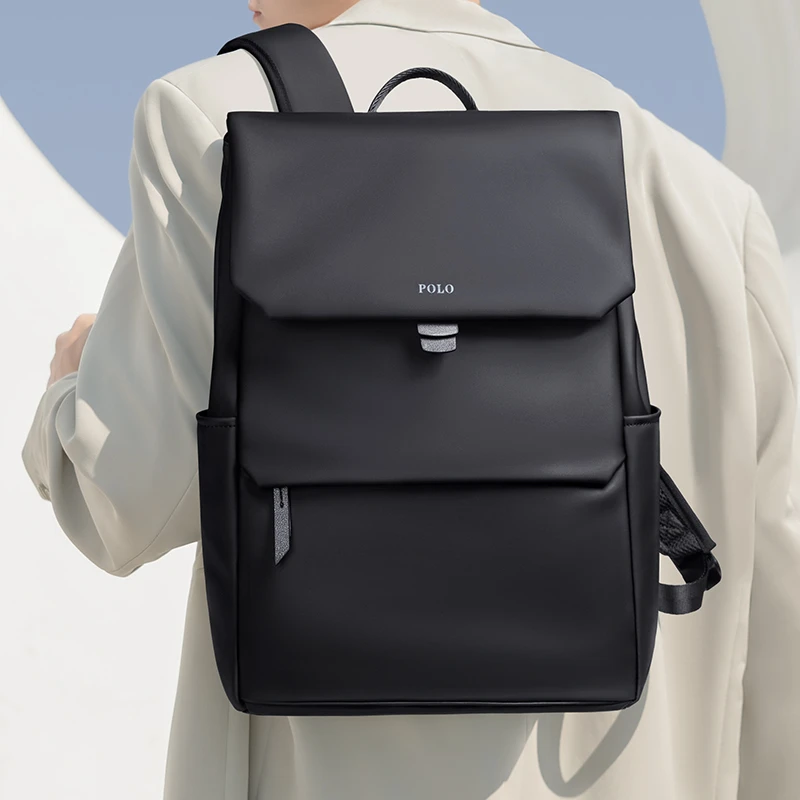 POLO双肩包男士商务电脑包背包大容量旅游出差旅行包大学生书包