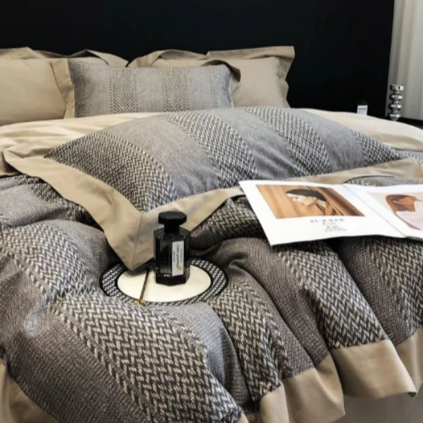 MN/慕奈/全棉长绒棉磨毛高定四件套系列/卡洛琳