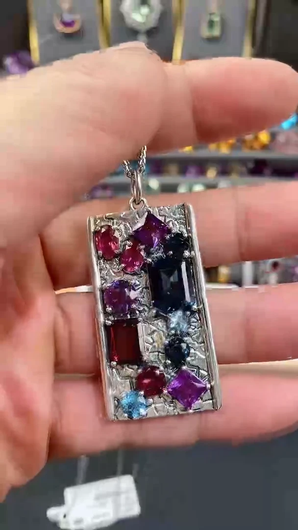 【闪购商品】托帕石吊坠银S925镶嵌胖*托帕石吊坠