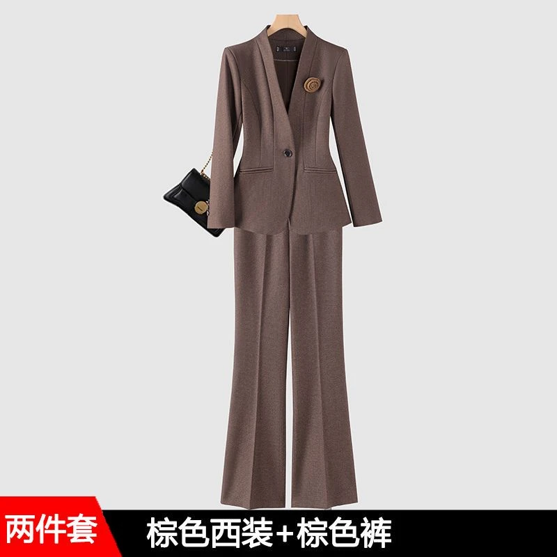 轻奢女装秋冬季女神范气质总裁经理西装套装女2024新款爆款洋气