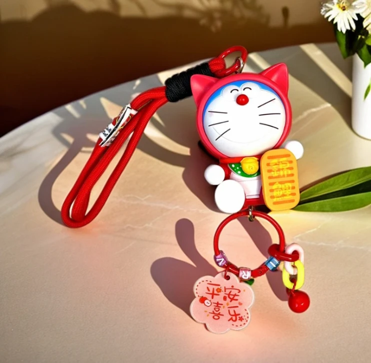 【直播拆】叮当猫挂绳PVC创意DIY手工摆件哆啦A梦可爱礼物喜欢颜色