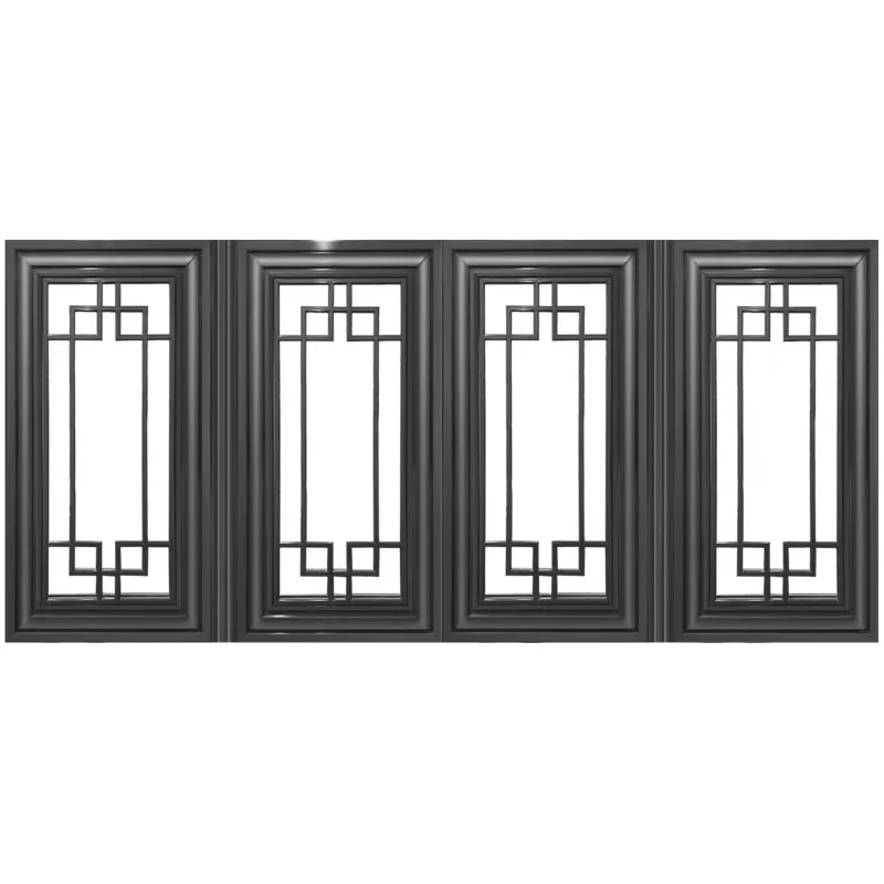 中国风70系列隔热断桥铝合金仿古门窗寺庙榫卯花格中式复古门窗