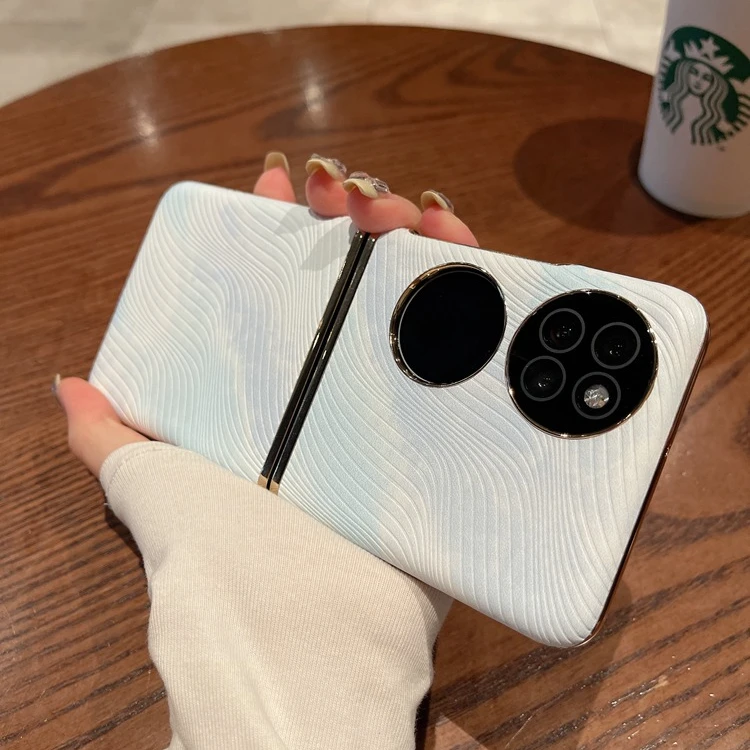 简约皮纹适用华为p50pocket手机壳pocketsp50保护套S防摔pocket
