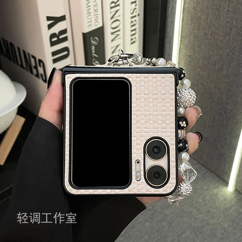 气质高档韩版皮纹奢华手链条oppofindn3flip手机壳折叠屏新款网红