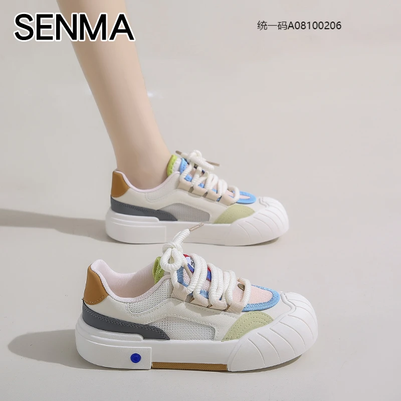 森马senma小白鞋女2024夏季新款百搭时尚网面休闲板鞋女透气平底