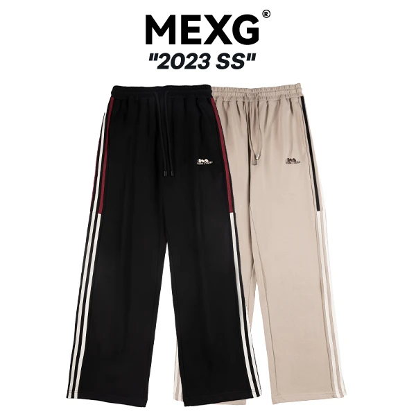 MEXG285gSAYNO系列绣花休闲长裤直筒宽松百搭卫裤潮男女同款0106