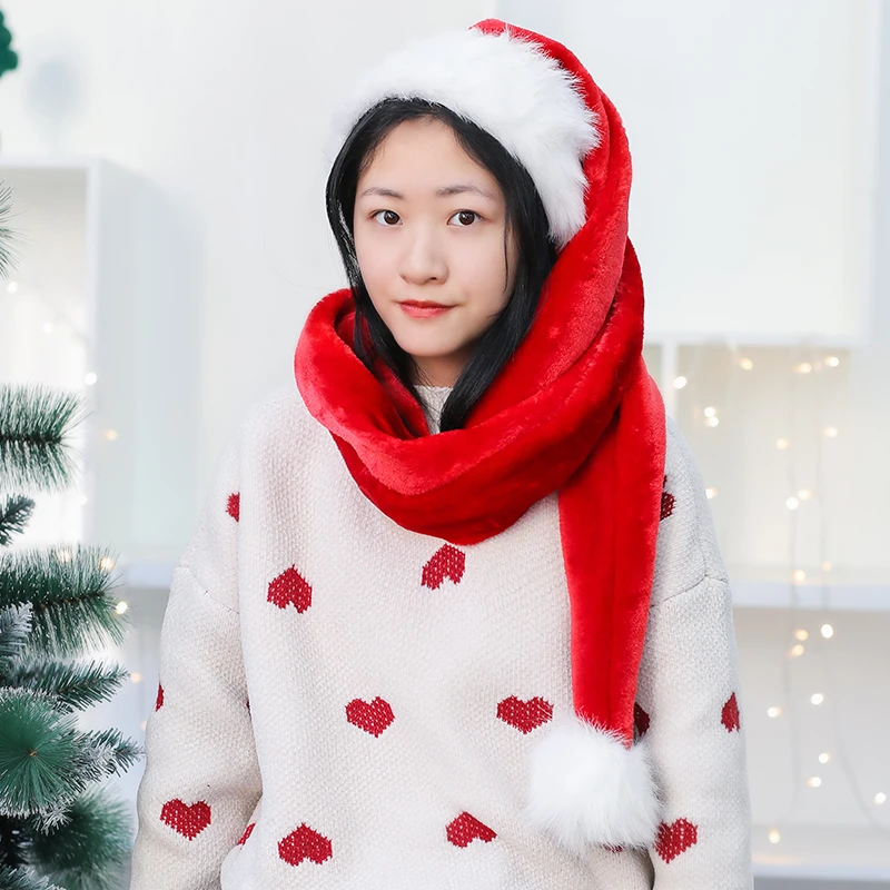 圣诞节圣诞帽女孩装饰帽子毛绒创意圣诞鹿角帽成人幼儿园童帽装扮