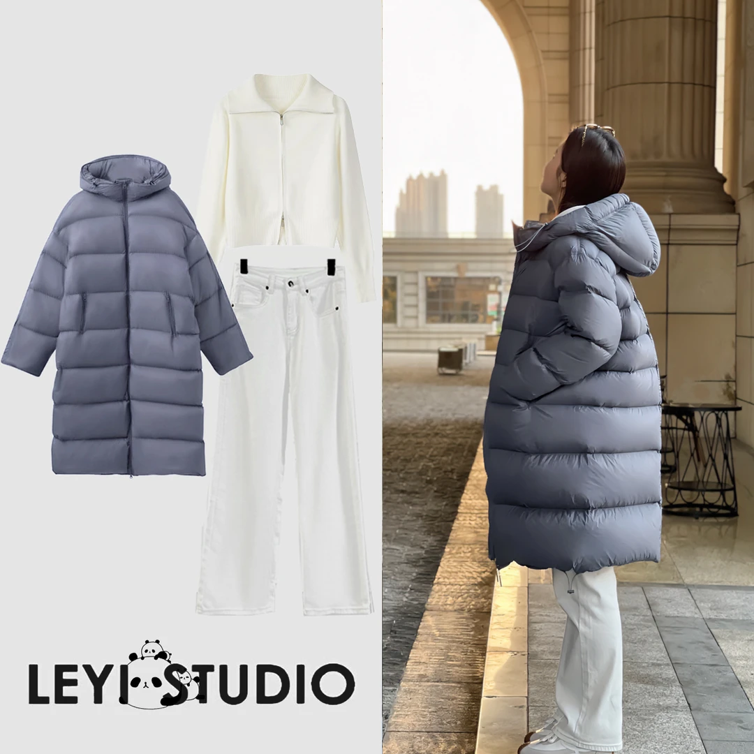 LEYI “雪域大被子”95白鸭绒泡芙创新火山岩保暖羽绒服外套-2303