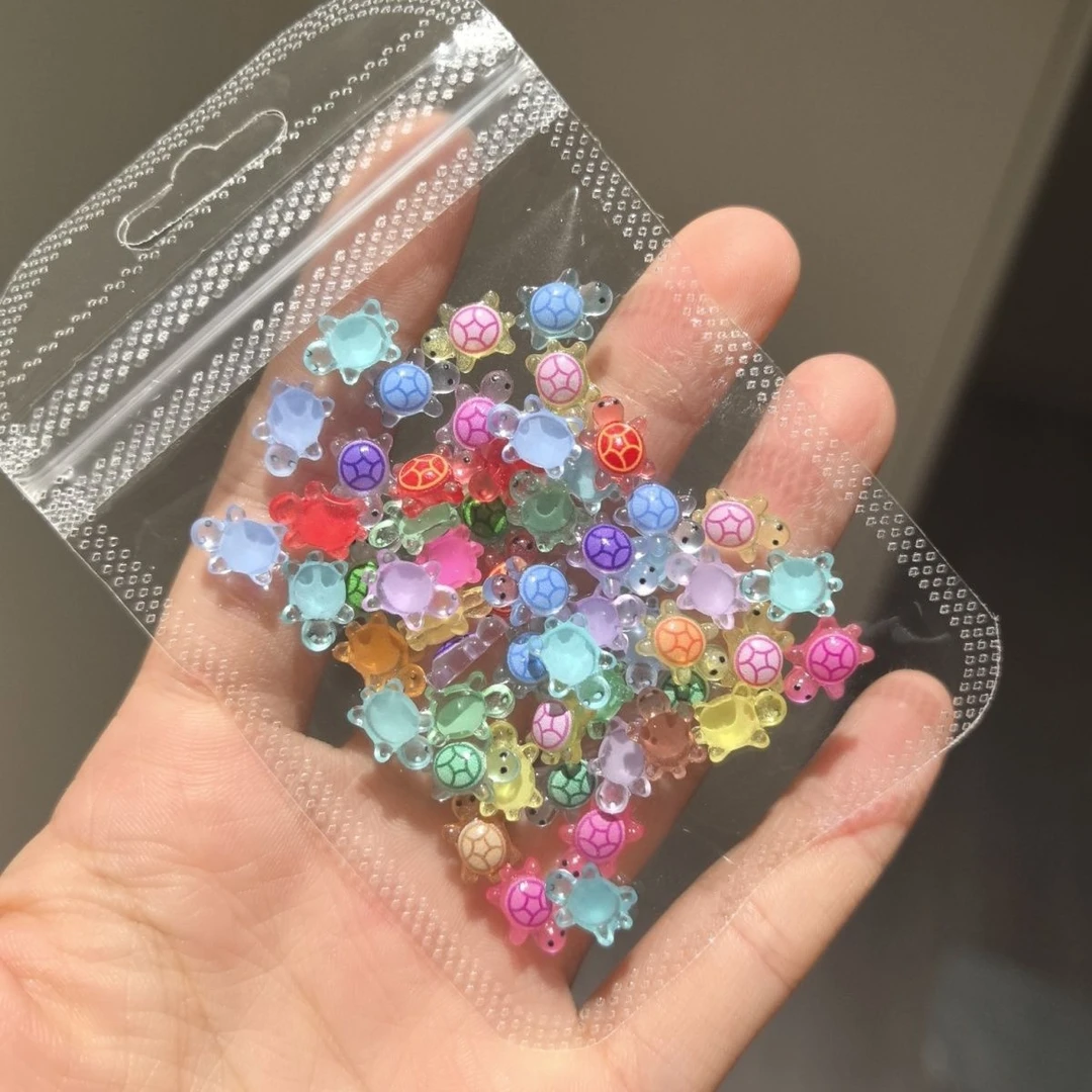 迷你景观夜光乌龟卡通可爱摆件奶油配件美甲diy树脂装饰搭配手工