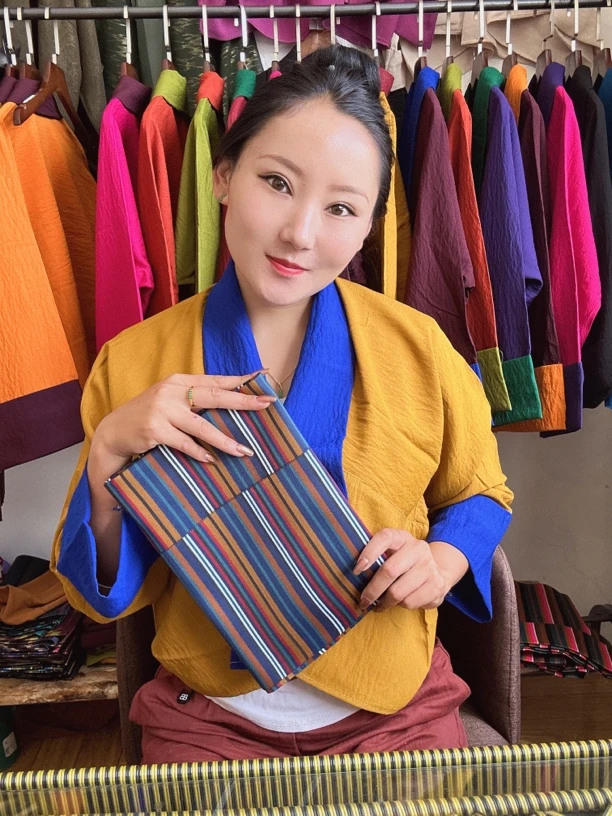 藏式布热衬衫和邦垫两件套气质修身民族风衬衣女士百搭款女款
