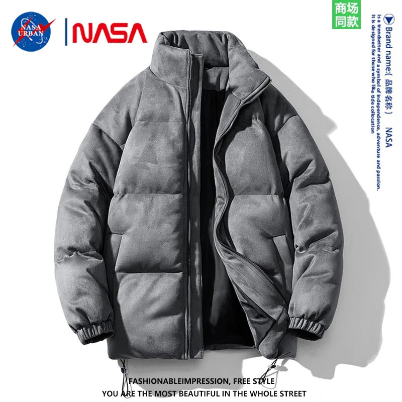 NASA联名冬季港风休闲棉袄男士秋冬情侣宽松棉衣男冬装棉服外套潮