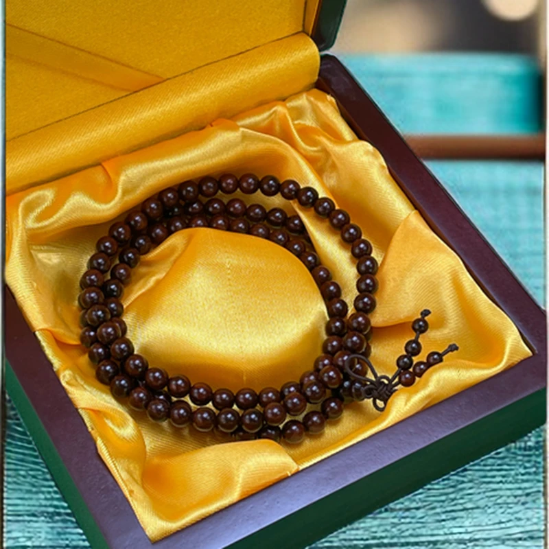 瑞寅紫檀手串0.6cm礼盒廊坊大城红木特产