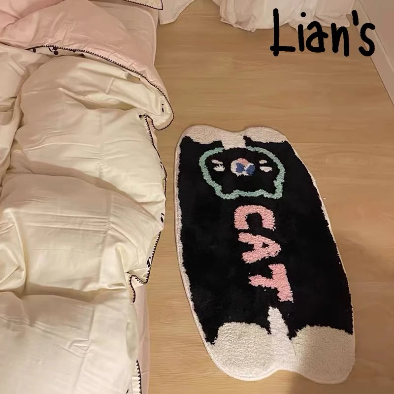 卡通黑猫CAT儿童房地垫浴室浴缸边吸水垫